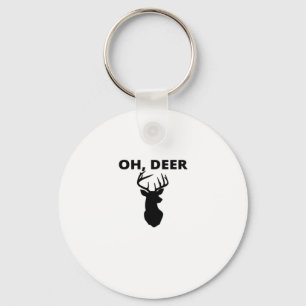 Oh Deer Oh Dear Whimsical Art Style Keychain