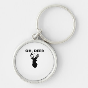 Oh Deer Oh Dear Whimsical Art Style Keychain