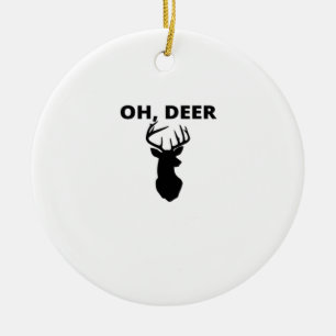 Oh Deer Oh Dear Whimsical Art Style Ornament