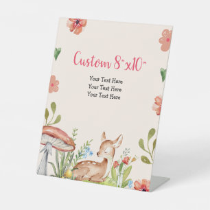 Oh Deer Party Decorations Custom Text Pedestal Sign