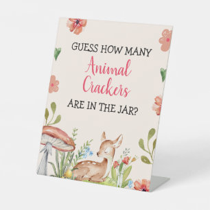Oh Deer Party Decorations Girl Baby Shower Game Pedestal Sign