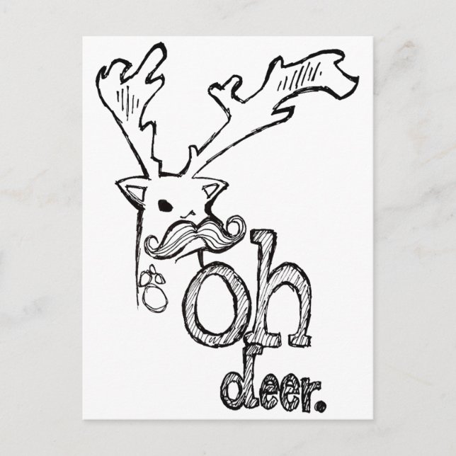 Oh Deer Postcard (Front)