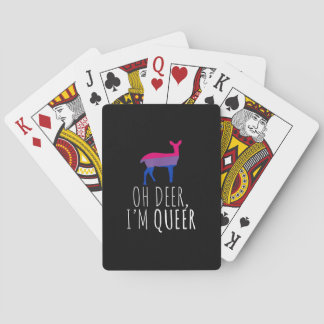 Oh Deer Queer Bisexual Pride Gay Lesbian Design Playing Cards