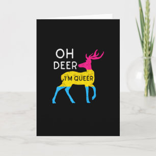 Oh Deer Queer Colorful Pride Flag Celebration Card