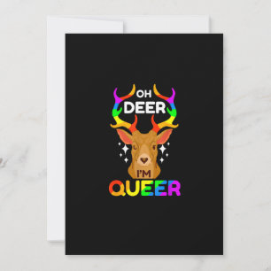 Oh Deer Queer Creative Modern Style Holiday Card