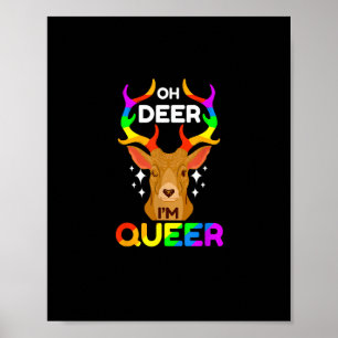Oh Deer Queer Creative Modern Style Poster