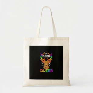 Oh Deer Queer Funny LGBTQ Pride Awareness Tote Bag