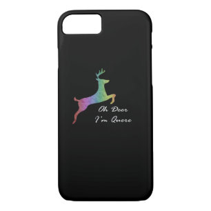Oh Deer Queer Funny Pun LGBT Pride Celebration Case-Mate iPhone Case