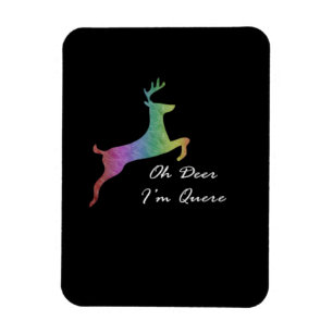 Oh Deer Queer Funny Pun LGBT Pride Celebration  Magnet