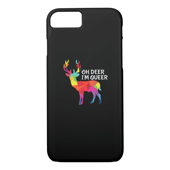 Oh Deer Queer Funny Pun LGBT Pride Design Case-Mate iPhone Case (Back)