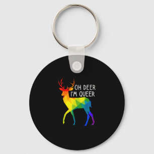 Oh Deer Queer LGBTQ Pride Celebration Month Keychain