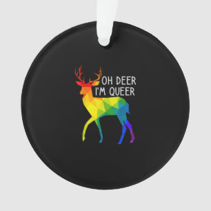 Oh Deer Queer LGBTQ Pride Celebration Month Ornament