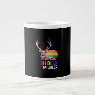 Oh Deer Queer Minimal Modern Style  Large Coffee Mug