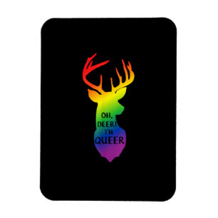 Oh Deer Queer Pride Celebration Funny LGBT Gift  Magnet