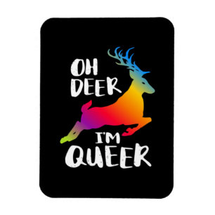 Oh Deer Queer Pride Minimal Artistic Style Magnet