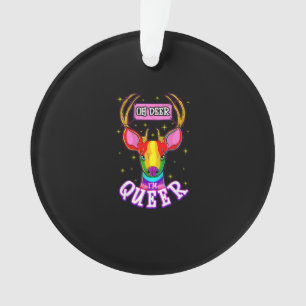 Oh Deer Queer Pride Month Celebration Gift Ornament