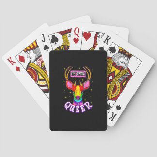 Oh Deer Queer Pride Month Celebration Gift Playing Cards