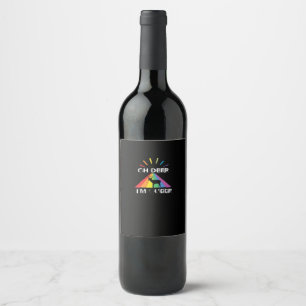 Oh Deer Queer Trendy Aesthetic Design  Wine Label