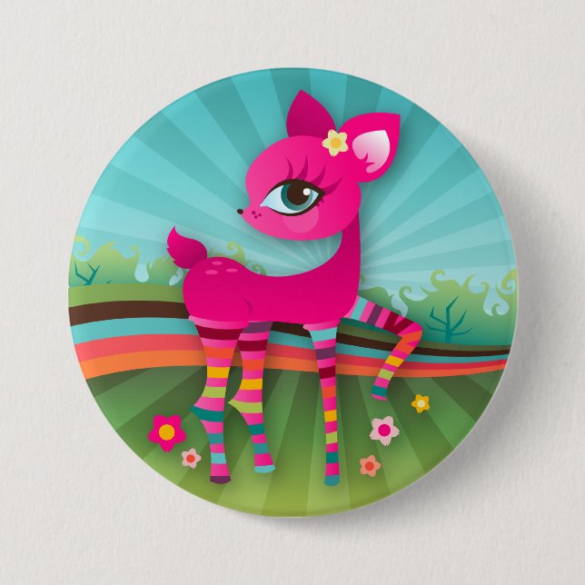 Oh Deer! Rainbow Button (Front)