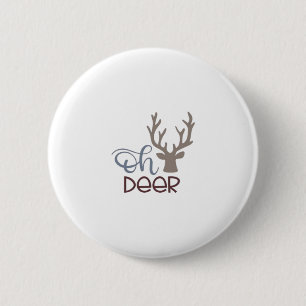 Oh Deer Retro Classic Design 2 Inch Round Button