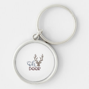 Oh Deer Retro Classic Design Keychain