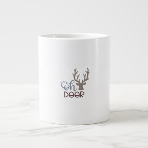 Oh Deer Retro Classic Design  Large Coffee Mug