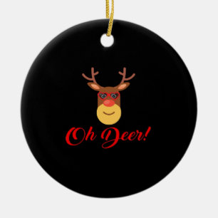 Oh Deer Retro Classic  Ornament