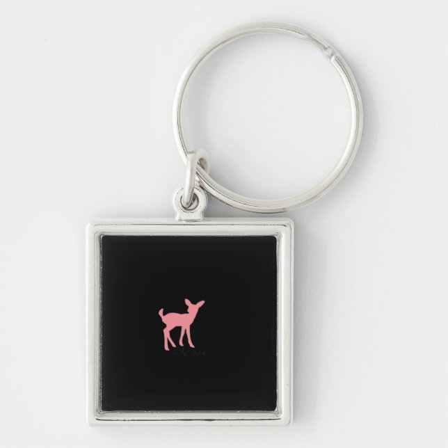 Oh Deer Retro Classic Style  Keychain (Front)