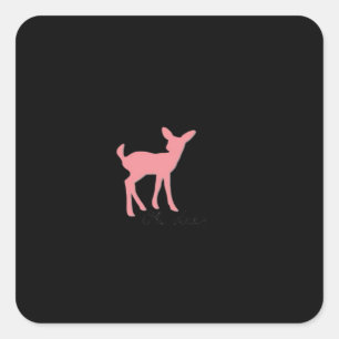 Oh Deer Retro Classic Style  Square Sticker