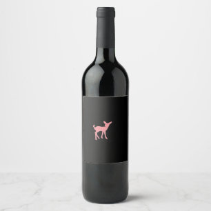 Oh Deer Retro Classic Style  Wine Label