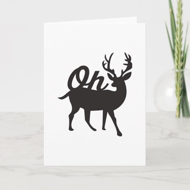Oh Deer Retro Classic Vibe Card (Front)