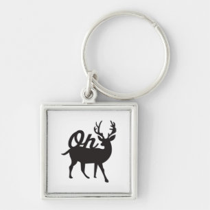 Oh Deer Retro Classic Vibe  Keychain