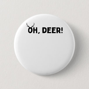 Oh Deer Simple Aesthetic  2 Inch Round Button