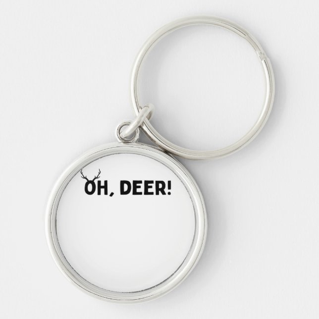 Oh Deer Simple Aesthetic  Keychain (Front)