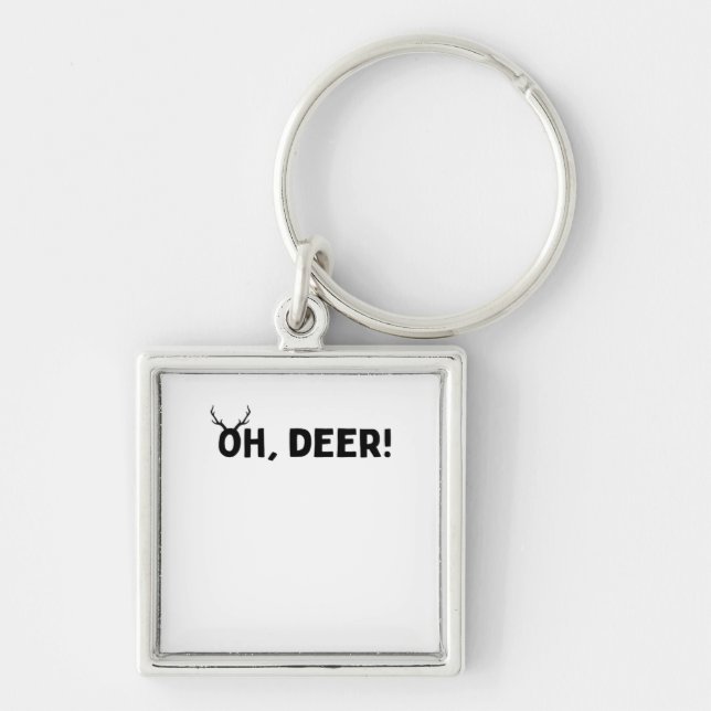 Oh Deer Simple Aesthetic  Keychain (Front)