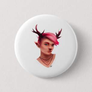 Oh Deer Simple Creative Style 2 Inch Round Button