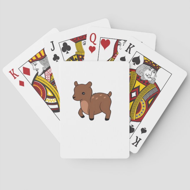 Oh Deer Soft Minimal Design  Playing Cards (Back)