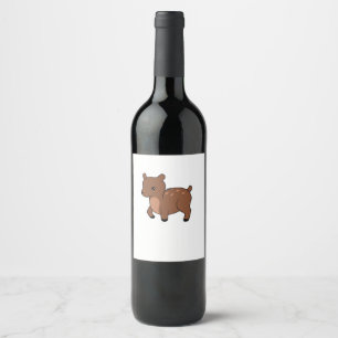 Oh Deer Soft Minimal Design  Wine Label