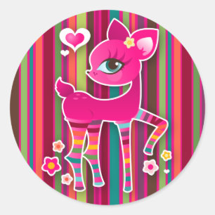 Oh Deer! Striped Stickers