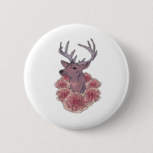 Oh Deer Trendy Minimal Aesthetic 2 Inch Round Button