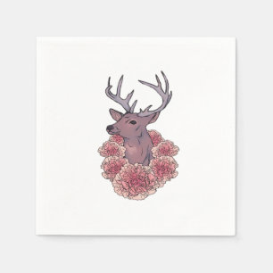 Oh Deer Trendy Minimal Aesthetic Napkin