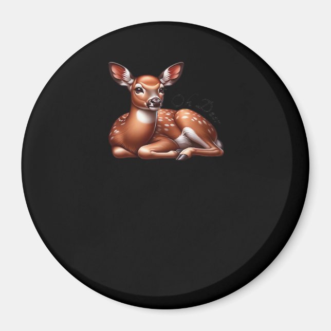 Oh Deer Trendy Modern Aesthetic  Magnet (Front)