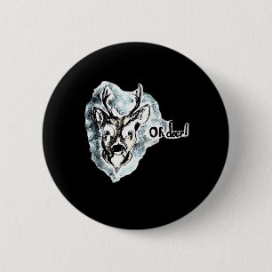 Oh Deer Trendy Modern Style 2 Inch Round Button
