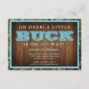 Oh Deer, Un Petit Buck Est En Chemin ! Invitation 