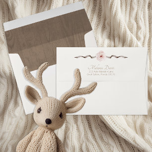 Oh Deer Watercolor Baby Shower Envelope – Woodland