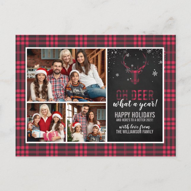Oh Deer What A Year | Christmas 2020 Holiday Photo (Front)