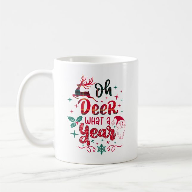 Oh Deer What a Year Coffee Mug (Left)