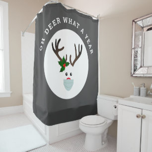Oh Deer What A Year Funny Reindeer In Face Mask