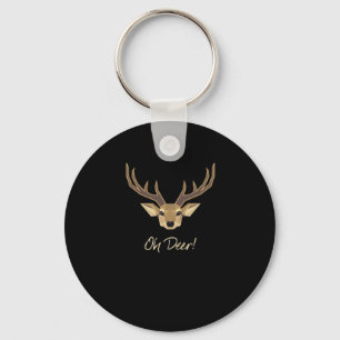 Oh Deer Whimsical Artistic Expression Keychain