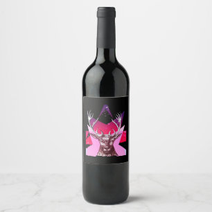 Oh Deer Whimsical Creative Design  Wine Label